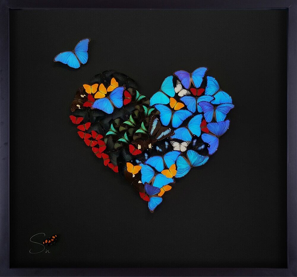 Heart of Butterflies Black 